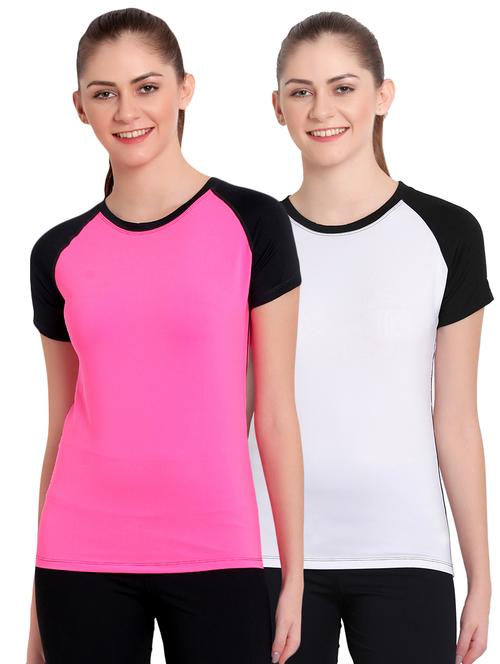 set of 2 raglan sleeved color block tee - 16743207 - Standard Image - 1