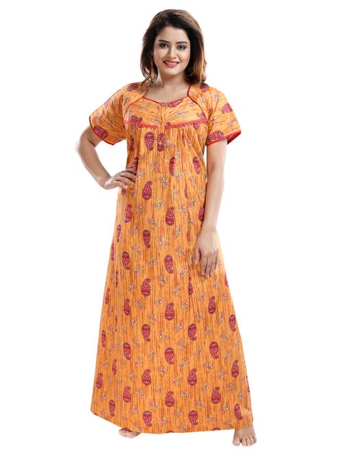 square neck paisley maternity wear nighty - 16743363 - Standard Image - 1