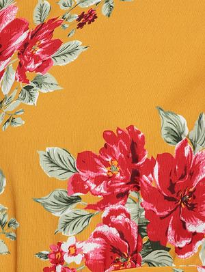 tie front floral a-line dress - 16743431 - Standard Image - 5