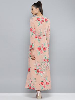 long sleeved floral maxi dress - 16743442 - Standard Image - 3