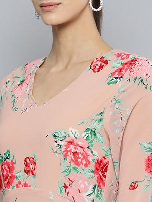 long sleeved floral maxi dress - 16743442 - Standard Image - 4