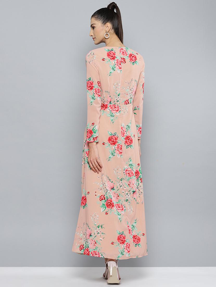 long sleeved floral maxi dress - 16743442 - Zoom Image - 3