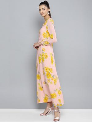 long sleeved floral maxi dress - 16743446 - Standard Image - 2