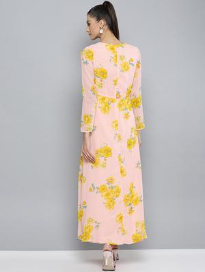 long sleeved floral maxi dress - 16743446 - Standard Image - 3