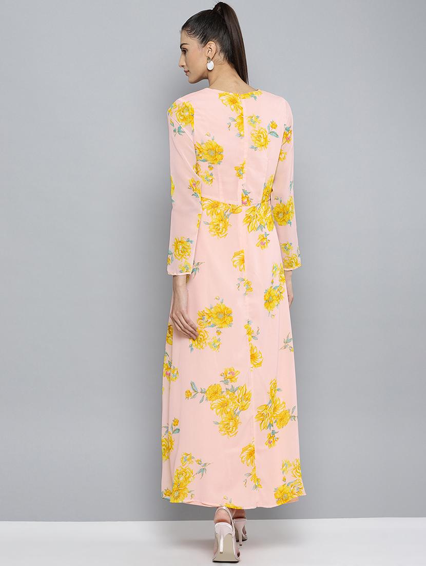 long sleeved floral maxi dress - 16743446 - Zoom Image - 3