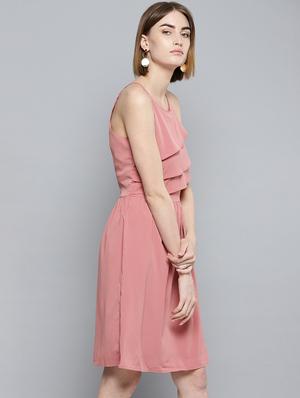 cami neck ruffled detail a-line dress - 16743447 - Standard Image - 2