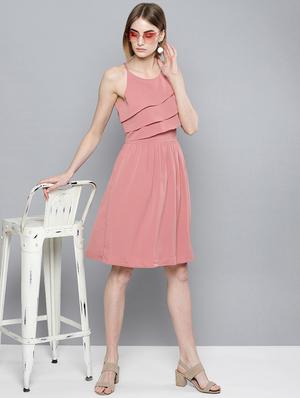cami neck ruffled detail a-line dress - 16743447 - Standard Image - 4