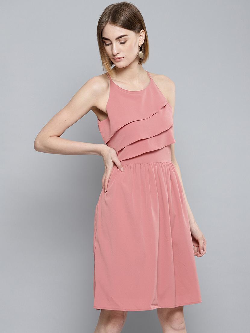 cami neck ruffled detail a-line dress - 16743447 - Zoom Image - 1
