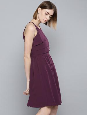 cami neck ruffle detail a-line dress - 16743448 - Standard Image - 2