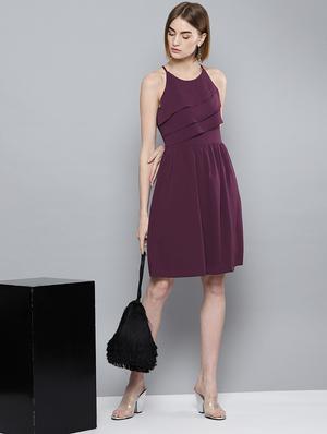 cami neck ruffle detail a-line dress - 16743448 - Standard Image - 4