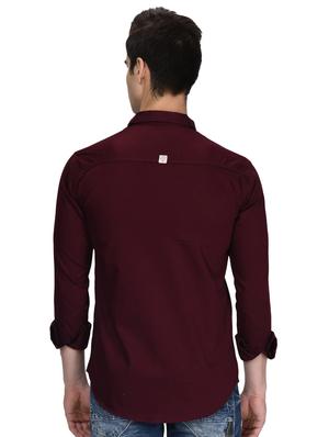 red solid casual shirt - 16743696 - Standard Image - 3