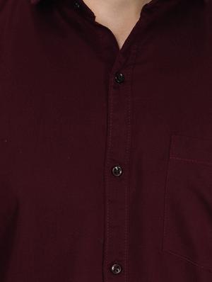 red solid casual shirt - 16743696 - Standard Image - 5