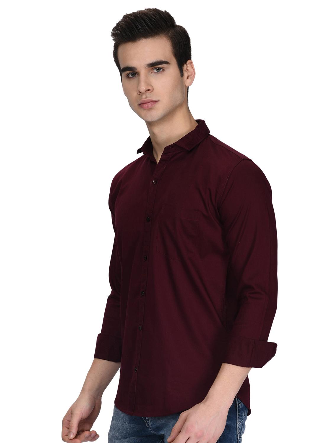 red solid casual shirt - 16743696 - Zoom Image - 2