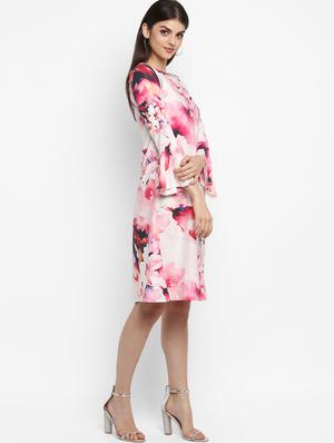 bell sleeved floral a-line dress - 16743816 - Standard Image - 2