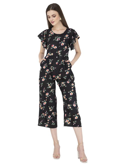 round neck floral jumpsuit - 16743840 - Standard Image - 1