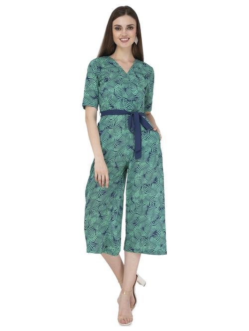 v-neck tie front jumpsuit - 16743844 - Standard Image - 1
