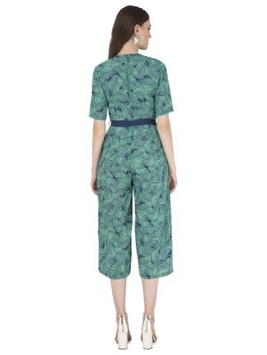 v-neck tie front jumpsuit - 16743844 - Standard Image - 3