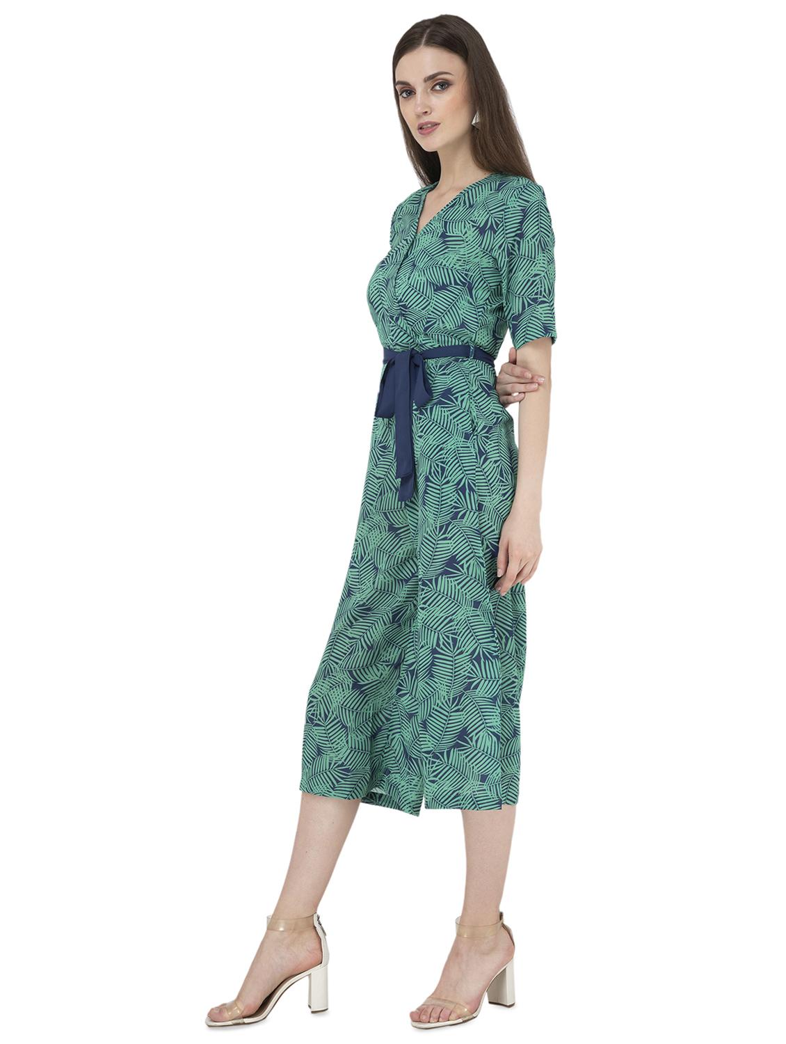 v-neck tie front jumpsuit - 16743844 - Zoom Image - 2