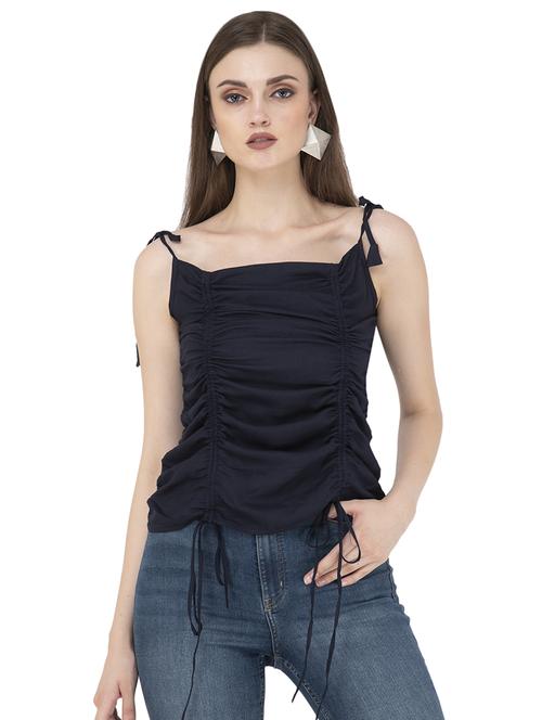 tie knot detail ruched top - 16743848 - Standard Image - 1