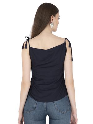 tie knot detail ruched top - 16743848 - Standard Image - 3