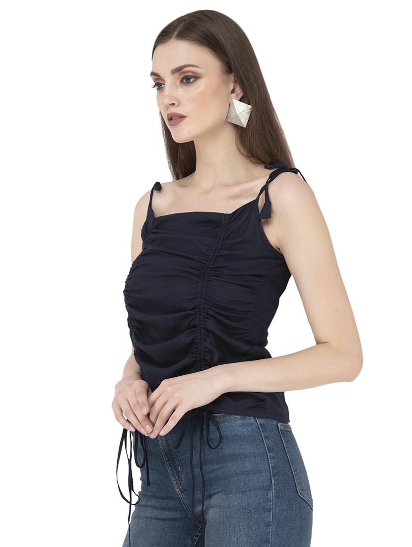 tie knot detail ruched top - 16743848 - Zoom Image - 2