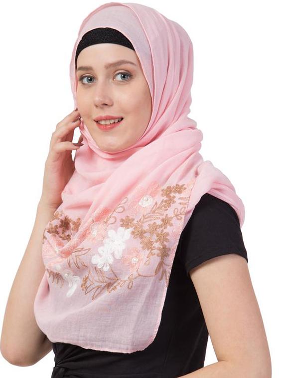 pink cotton scarf - 16743934 - Zoom Image - 2