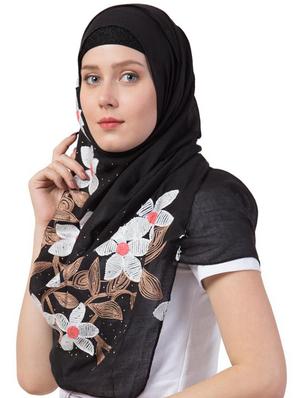 black cotton scarf - 16743936 - Standard Image - 2