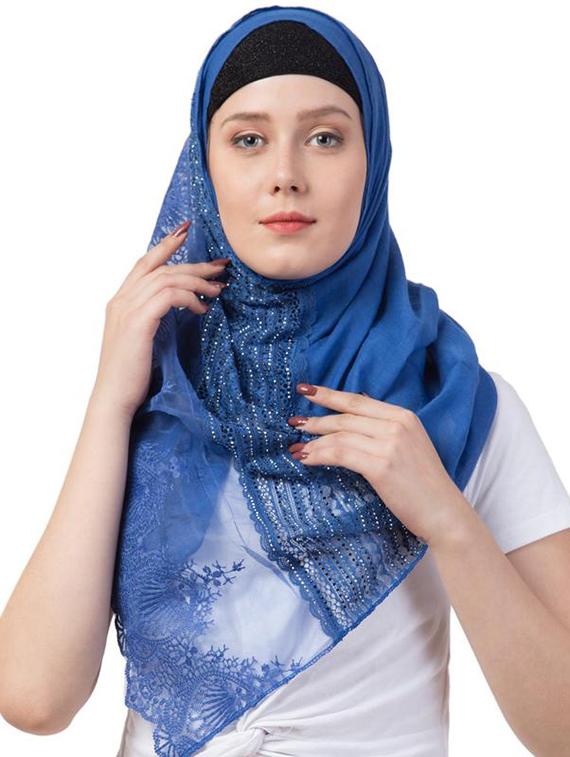 blue cotton scarf - 16743939 - Zoom Image - 1