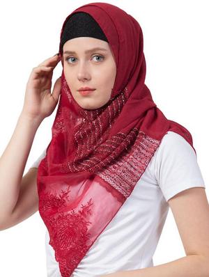 red cotton scarf - 16743945 - Standard Image - 2