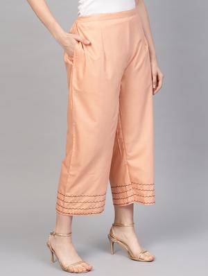 mid rise satin stripe straight palazzo - 16743965 - Standard Image - 2