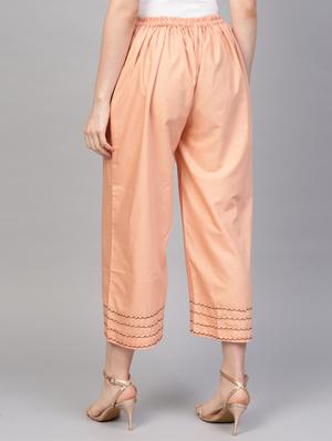 mid rise satin stripe straight palazzo - 16743965 - Standard Image - 3