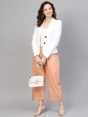 mid rise satin stripe straight palazzo - 16743965 - Standard Image - 4