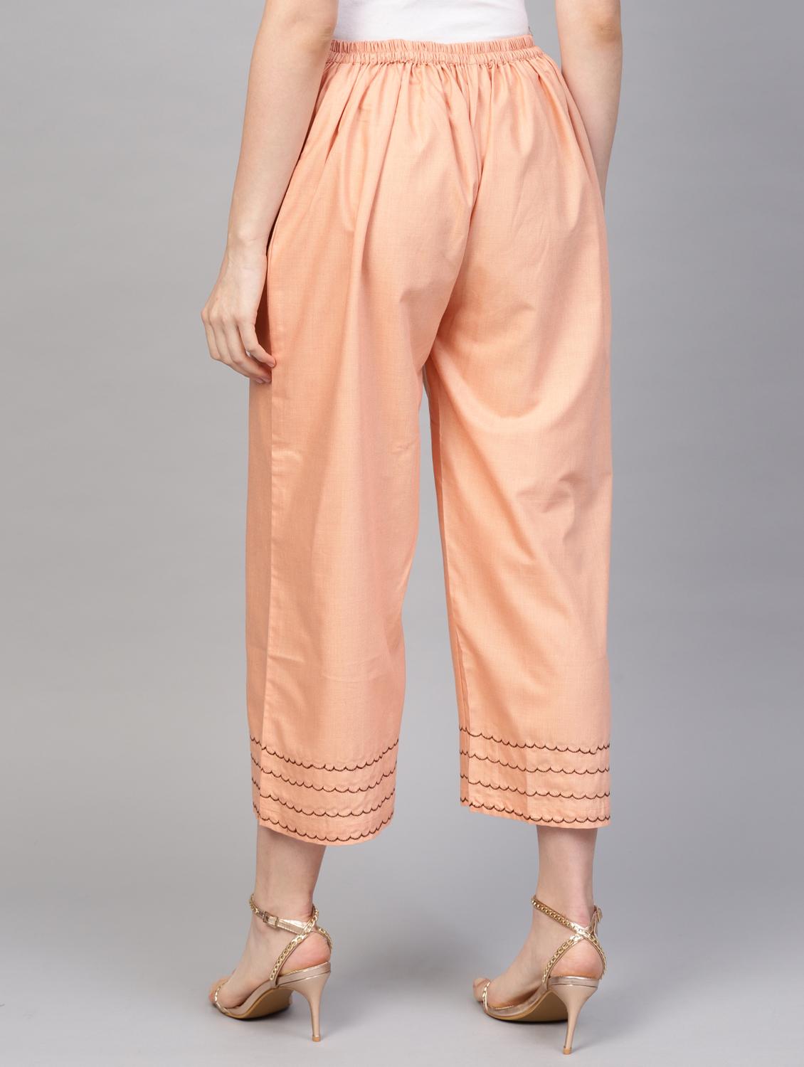 mid rise satin stripe straight palazzo - 16743965 - Zoom Image - 3