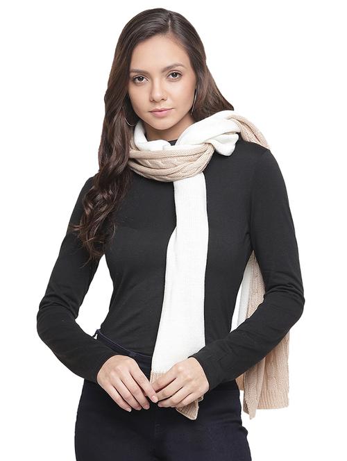 color block self design acrylic stole - 16744019 - Standard Image - 1