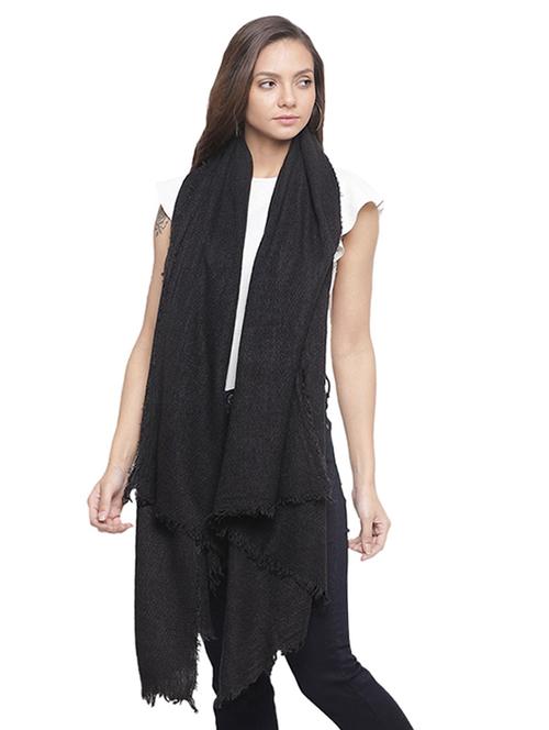 frayed hem solid acrylic stole - 16744031 - Standard Image - 1