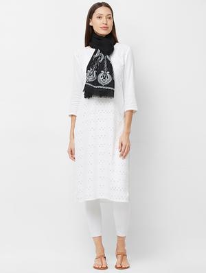 solid embroidered shawl - 16744194 - Standard Image - 3
