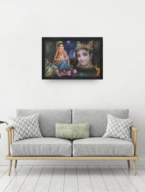 radha krishna wooden painting - 16744267 - Standard Image - 1