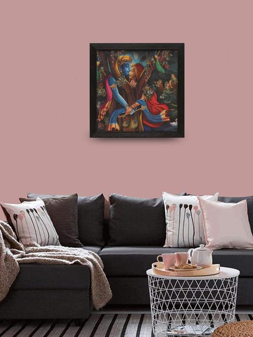 radha krishna wooden painting - 16744271 - Very Small Image - 1