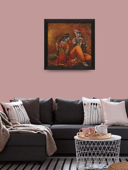 radha krishna wooden painting - 16744272 - Standard Image - 1