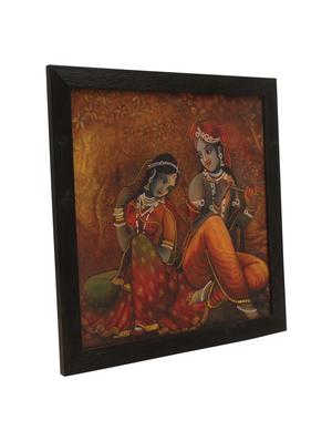 radha krishna wooden painting - 16744272 - Standard Image - 2