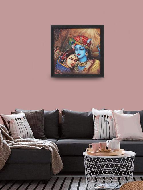 radha krishna wooden painting - 16744276 - Standard Image - 1