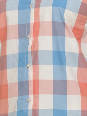curved hem checkered shirt - 16744327 - Standard Image - 5