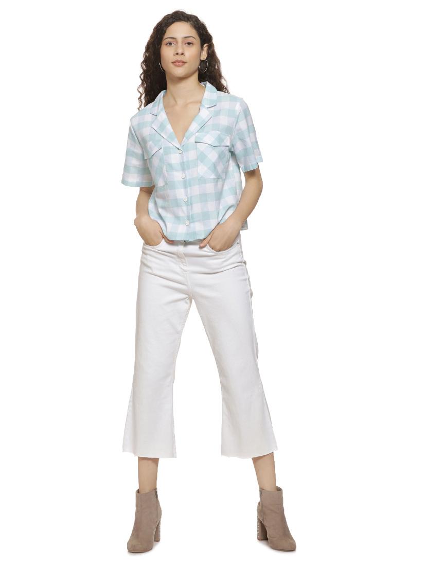 lapel neck checkered shirt - 16744328 - Zoom Image - 4
