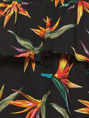cold shoulder ruffle detail floral top - 16744331 - Standard Image - 5