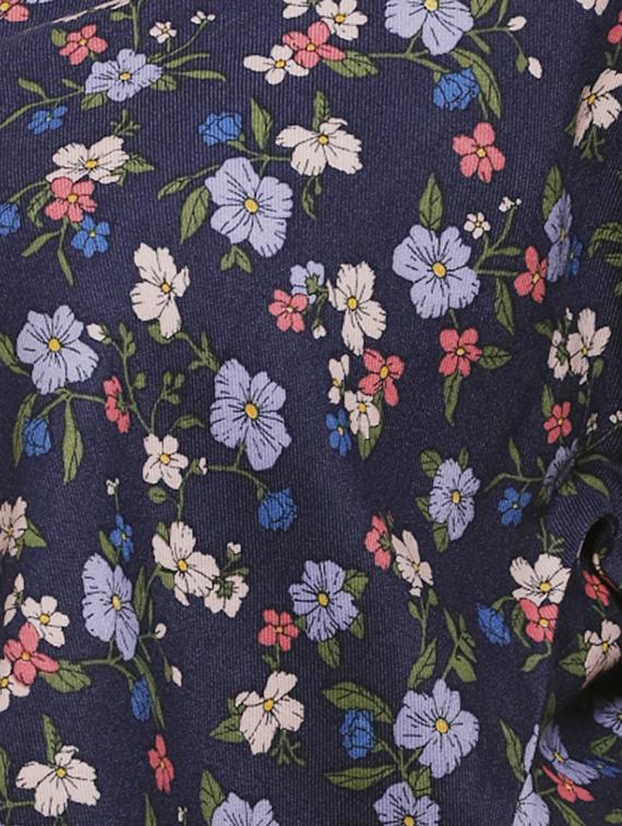 tie knot hem floral crop top - 16744338 - Zoom Image - 5