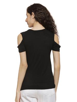 cold shoulder quirky crop top - 16744339 - Standard Image - 3