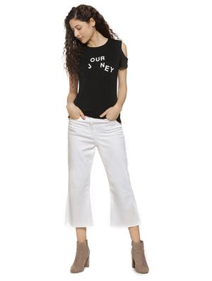 cold shoulder quirky crop top - 16744339 - Standard Image - 4