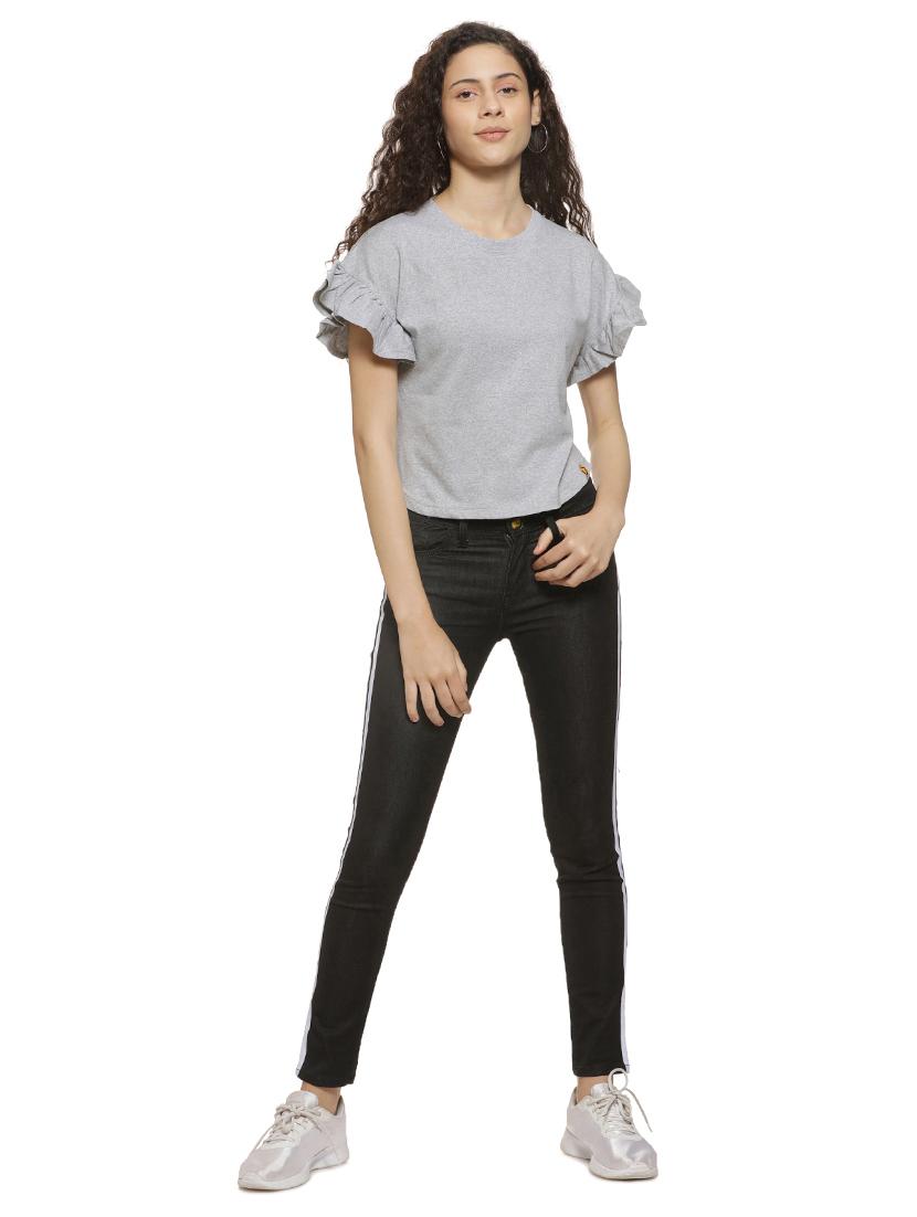 round neck ruffle detail top - 16744340 - Zoom Image - 4