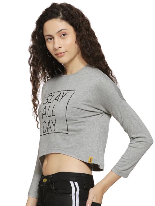 long sleeved crop top - 16744341 - Standard Image - 1