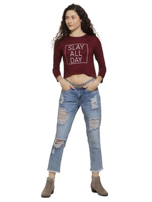 long sleeved crop top - 16744342 - Standard Image - 4
